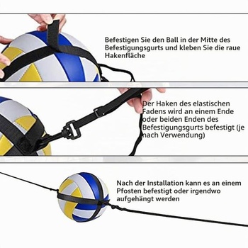 Tréninková pomůcka pro volejbal Kiuiom, sólový volejbalový trenažér pro trénink, volejbalové