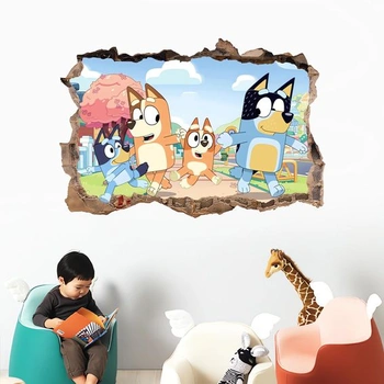 3D samolepky na stenu s anime tématikou, viacfarebné, kreslený štýl, do detských izieb, dekorácie na