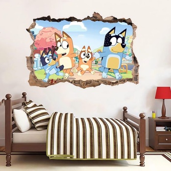 3D samolepky na stenu s anime tématikou, viacfarebné, kreslený štýl, do detských izieb, dekorácie na