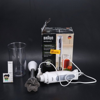 Tyčový mixér Braun MultiQuick 5 MQ 50001 M, 1000W, 21 rychlostních stupňů + turbo, nerezová noha na