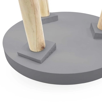 Spetebo Dekoratívny drevený stôl 36x30 cm - šedý - Malý odkladací stolík Konferenčný stolík Pohovka