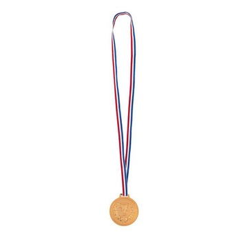 Boland 30841 - Sada medailí, každá s priemerom 6 cm, 3 medaily na stupne víťazov so stuhou na krku,