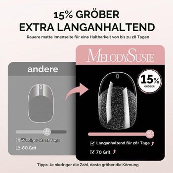 MelodySusie Střední oválné kulaté tipy na nehty, 300 kusů, celoplošné tipy na nehty, krátké oválné