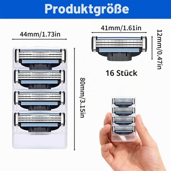 16 žiletiek, kompatibilných s pánskymi holiacimi strojčekmi Gillette Mach 3