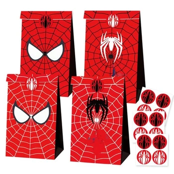 Darčekové tašky Spider pre detské narodeninové oslavy, 12…