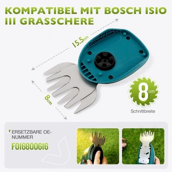 Nůž na trávu 80 mm Kompatibilní s vyžínačem Bosch Isio - Náhradní díl OE# F016800616 Nůž na trávu,