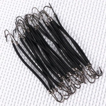 Frcolor Sponky do vlasů s háčkem do culíku, elastické stylingové pásky do vlasů, 20 kusů (černé)