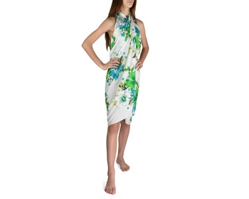 Sarong - Pareo VERADIS, červený, korytnačky a ryby, II. akosť