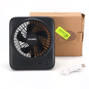 Tichý stolný ventilátor Otlonpe, dobíjací prenosný stolný ventilátor 4000 mAh, 4-stupňový malý