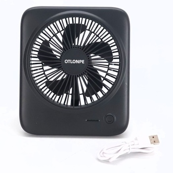 Tichý stolní ventilátor Otlonpe, dobíjecí přenosný stolní ventilátor 4000 mAh, 4stupňový malý