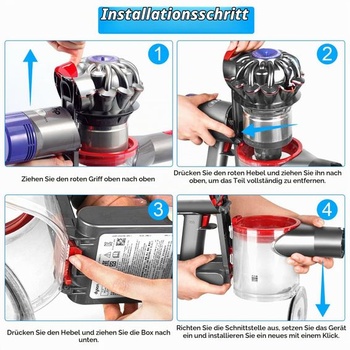 Nádoba na prach, kompatibilná s Dyson V7/V8 Pink