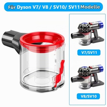 Nádoba na prach, kompatibilná s Dyson V7/V8 Pink
