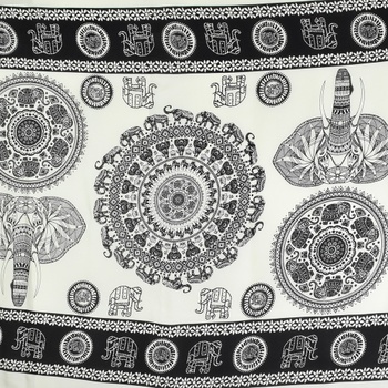 Sarong - Pareo BUN, hlava slona, ​​bielo-čierny, II. akosť