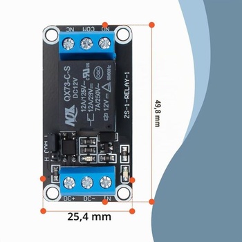1ks DC 12V reléový modul, 1 kanálové relé s optočlenem, spouštění vysoké nebo nízké úrovně,