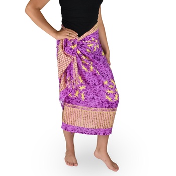 Sarong - Pareo BUN, jašterice, fialová, II. akosť
