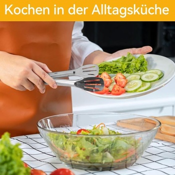 Sada 8 kuchyňských kleští z nerezové oceli, 7palcové kuchyňské kleště, kleště na pečivo a cukr,