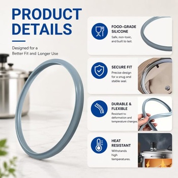 Tesniaci krúžok 22 cm pre tlakový hrniec, Univerzálne náhradné diely pre WMF Perfect, Perfect Plus a