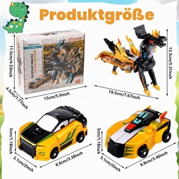 2 transformujúce sa robotické hračky s autíčkami, robotické hračky s jednorožcom
