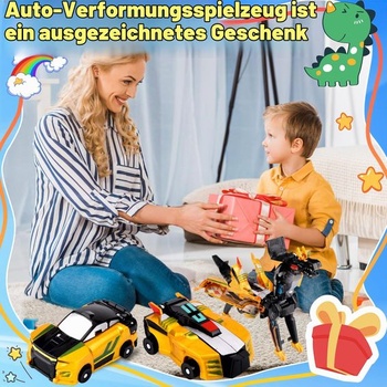 2 transformujúce sa robotické hračky s autíčkami, robotické hračky s jednorožcom