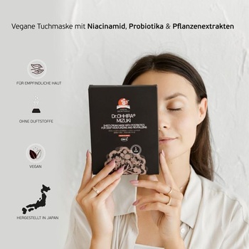 Dr.OHHIRA® MIZUKI Japonská pleťová maska ​​s niacínamidom pre citlivú pleť 1 kus (1 balenie)