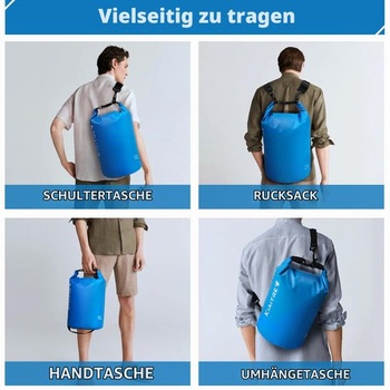 Vodeodolný vak Kiaitre Dry Bag s ramenným popruhom (10 litrov)