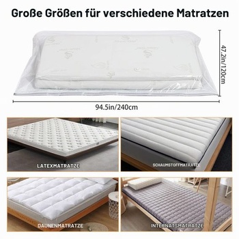 Vakuové sáčky na matrace 240 x 120 cm, vakuově uzavřené sáčky na uložení matrací, vakuové sáčky na