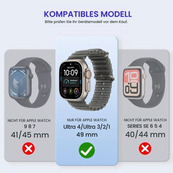 Vodeodolné púzdro Kamita s ochranou displeja pre Apple Watch Ultra 4/3/2/1 49mm čierne 49mm