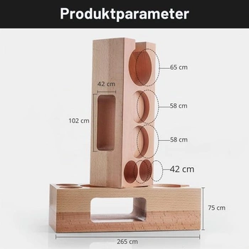 FARYODI Pěchovací stanice na espresso 54 mm, Pěchovací stanice z masivního ořechového dřeva,