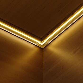 BTF-LIGHTING COB Transparentní bezmezerový konektor ve tvaru L, 4 ks, 2pinový, 8 mm