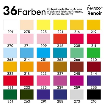 MARCO 3120 Series 36-farebné vysoko kvalitné farebné ceruzky rozpustné vo vode so štetcom, v železnej