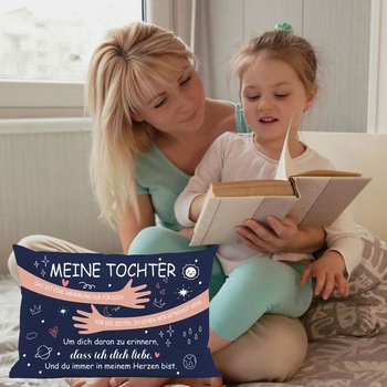Moja dcéra, toto je objatie len pre teba, aby ti pripomenulo, že ťa milujem. Obliečky na vankúše pre