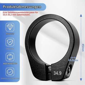 Objímka sedlovky, objímka sedlovky, objímka sedlovky pro jízdní kola, 34,9 mm - Objímka sedlovky