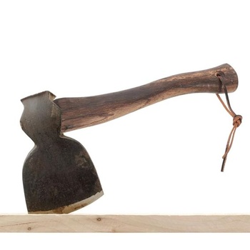 Rukoväť sekery s koženým pútkom, drevená, dĺžka 260 mm, náhradná rukoväť sekery s klinom, hladká