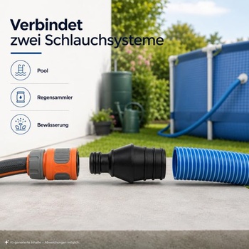Adaptér kompatibilný so systémom Gardena Click pre bazénovú hadicu s priemerom 38 mm (svorka)