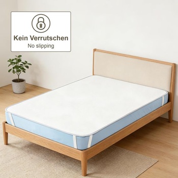 Chránič matraca 90x200cm 100% bavlnený matrac Molton 90x200 - certifikácia Oeko-Tex, tichá,