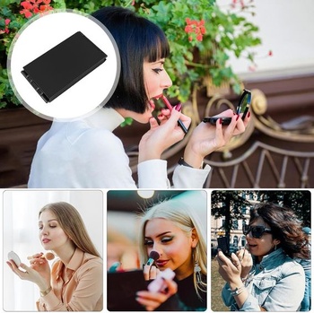 Přenosné 360stupňové zrcátko, 4stranné skládací zrcátko, kapesní zrcátko s vysokým rozlišením a bez