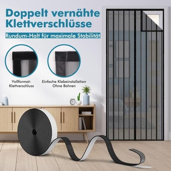 Sekey magnetická sieť proti hmyzu na balkónové dvere (netreba vŕtať), záves na posuvné dvere, sieť
