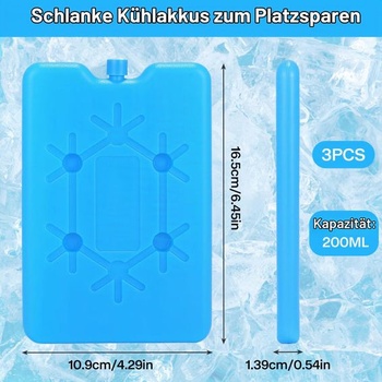 Ľadové vrecká do chladiacich tašiek, 200ml ľadové vrecká na obed, opakovane použiteľné ľadové vrecká,