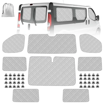 Slnečná clona na čelné sklo pre Renault Trafic SWB 2015-2026, termoizolačná rohož, vyrobené na