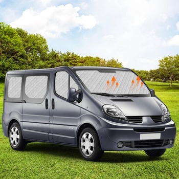 Slnečná clona na čelné sklo pre Renault Trafic SWB 2015-2026, termoizolačná rohož, vyrobené na