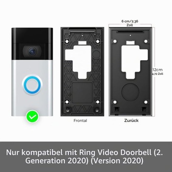 Držiak na zvonček Ring Doorbell 2. generácie, samolepiaci držiak na zvonček s lepiacou podložkou pre