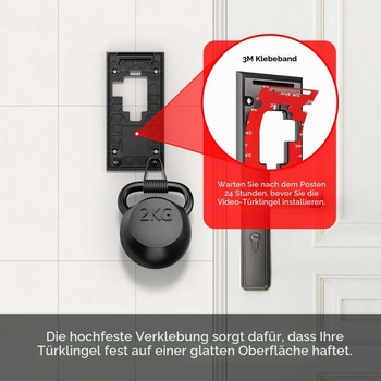 Držiak na zvonček Ring Doorbell 2. generácie, samolepiaci držiak na zvonček s lepiacou podložkou pre