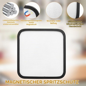 Magnetický kryt proti stříkající vodě z nerezové oceli do horkovzdušné fritézy