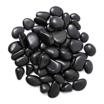 1 kg přírodních oblázků, 3-5 cm, černé leštěné říční…
