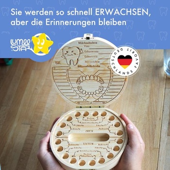 LumeeStar® Baby Teeth Tooth Box Friends – Personalizovaná krabička na mliečne zúbky s funkciou