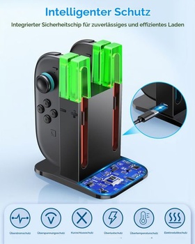 Nabíjacia stanica Switch 2 pre Joy-Con 2 (2025) s LED, čierna