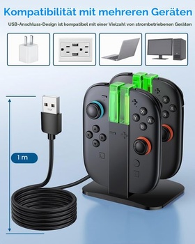 Nabíjecí stanice Switch 2 pro Joy-Con 2 (2025) s LED, černá