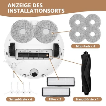 18dílná sada příslušenství pro robotické vysavače Xiaomi L10 Ultra/L10s Ultra/X20+, včetně 1