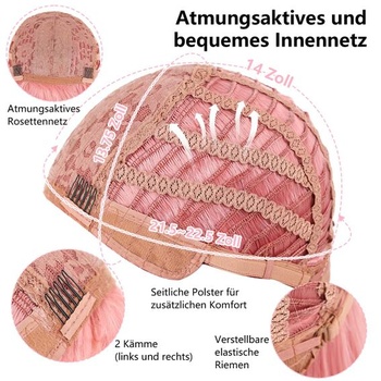 Růžová krátká bob paruka 30 cm rovná bob paruka s ofinou, žáruvzdorná syntetická vlákna, barevná