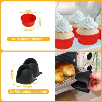 Silikonová forma do fritézy COSORI Small 2L, Chefman 2L, Midea 2L černá